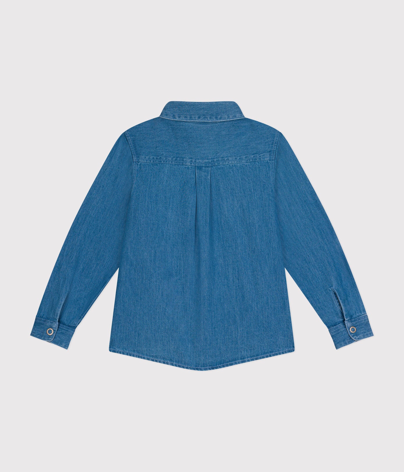PB-TB034 - Petit Bateau Light denim shirt for boys (blue)