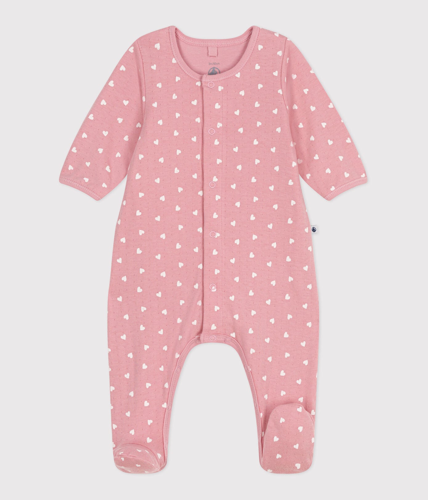 PB-NG042 - Petit Bateau Baby Bodyjama - Charme/Marshmallow