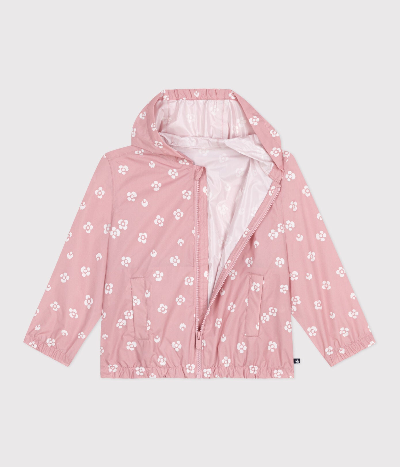 PB-TG035 - Petit Bateau Girls Windbreaker - Pink/Marshmallow