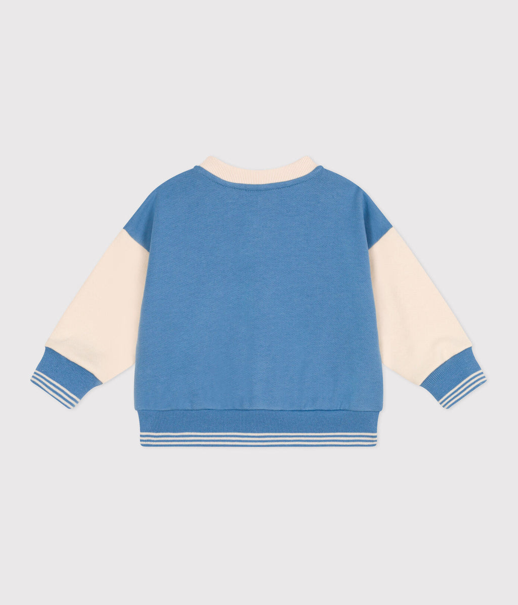 PB-NB041 - Petit Bateau Baby Jacket with colour-block (Alaska Avalanche)