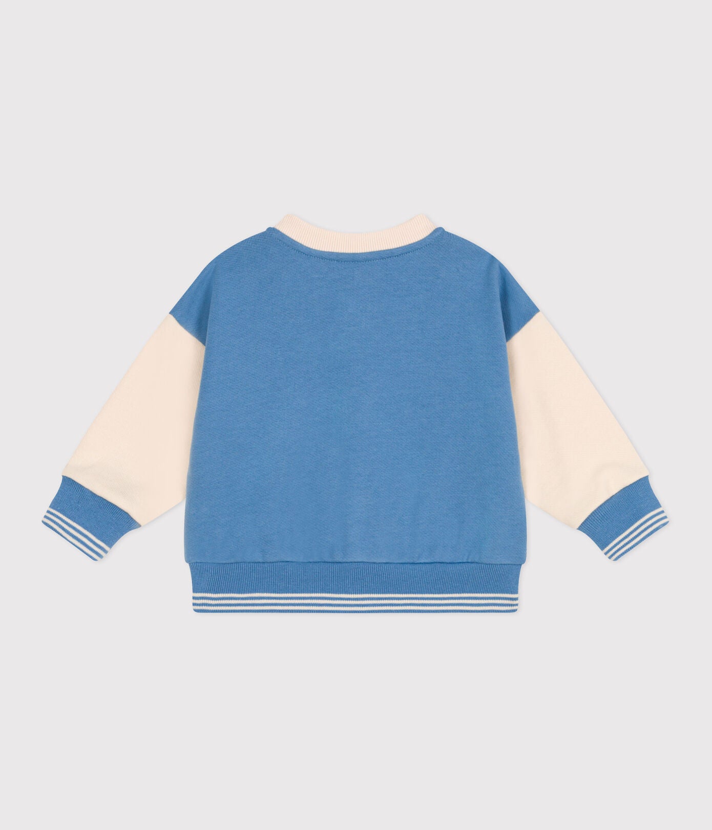 PB-NB041 - Petit Bateau Baby Jacket with colour-block (Alaska Avalanche)