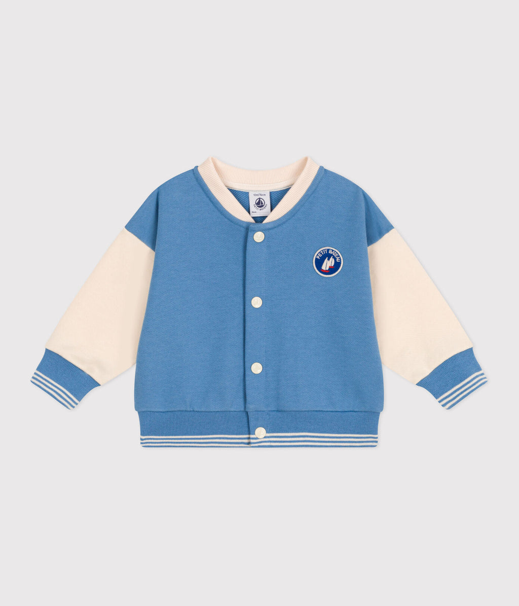 PB-NB041 - Petit Bateau Baby Jacket with colour-block (Alaska Avalanche)