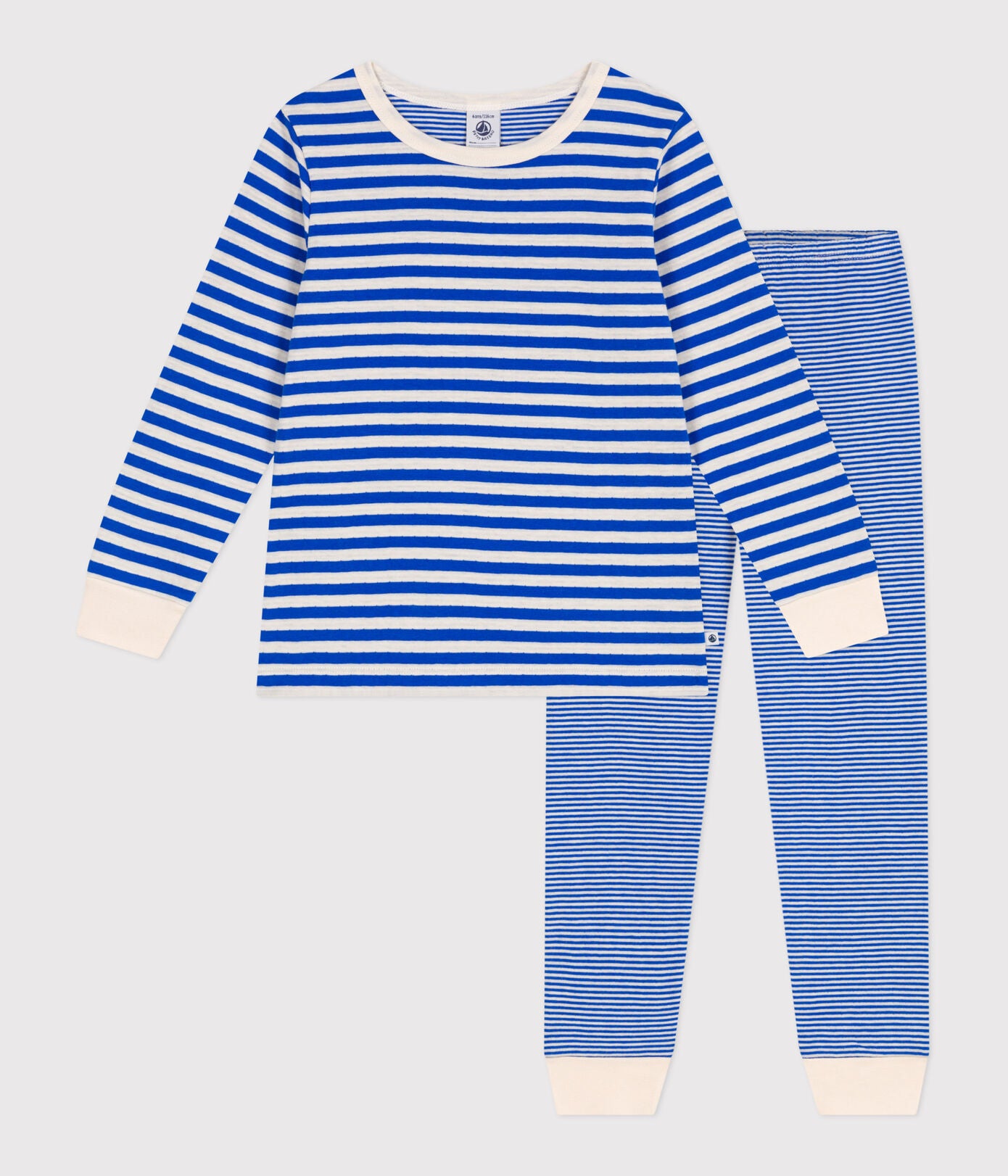 PB-TB043 - Petit Bateau Boys striped tubique cotton pyjamas