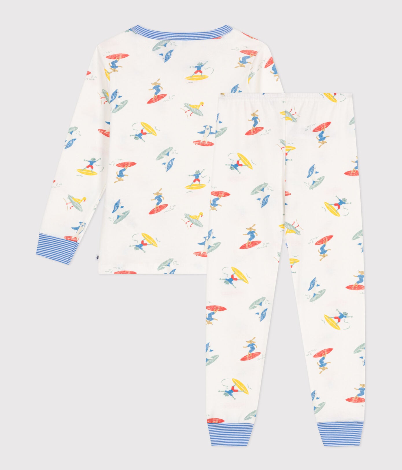 PB-TB041 - Petit Bateau Surfer Print Cotton Pyjamas