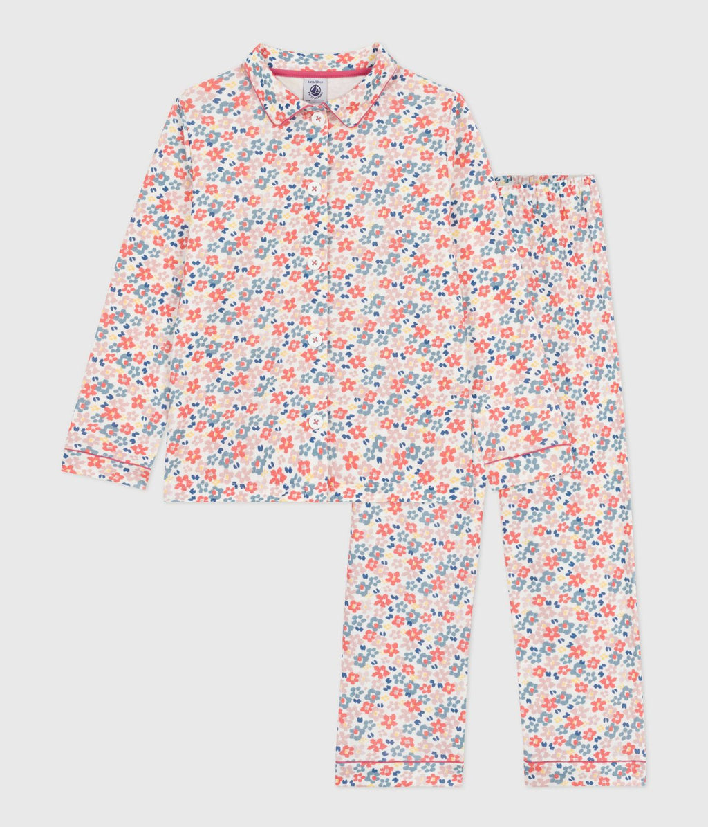 PB-TG028 - Petit Bateau Girls Pyjamas Printed (Pink / Multicolour)