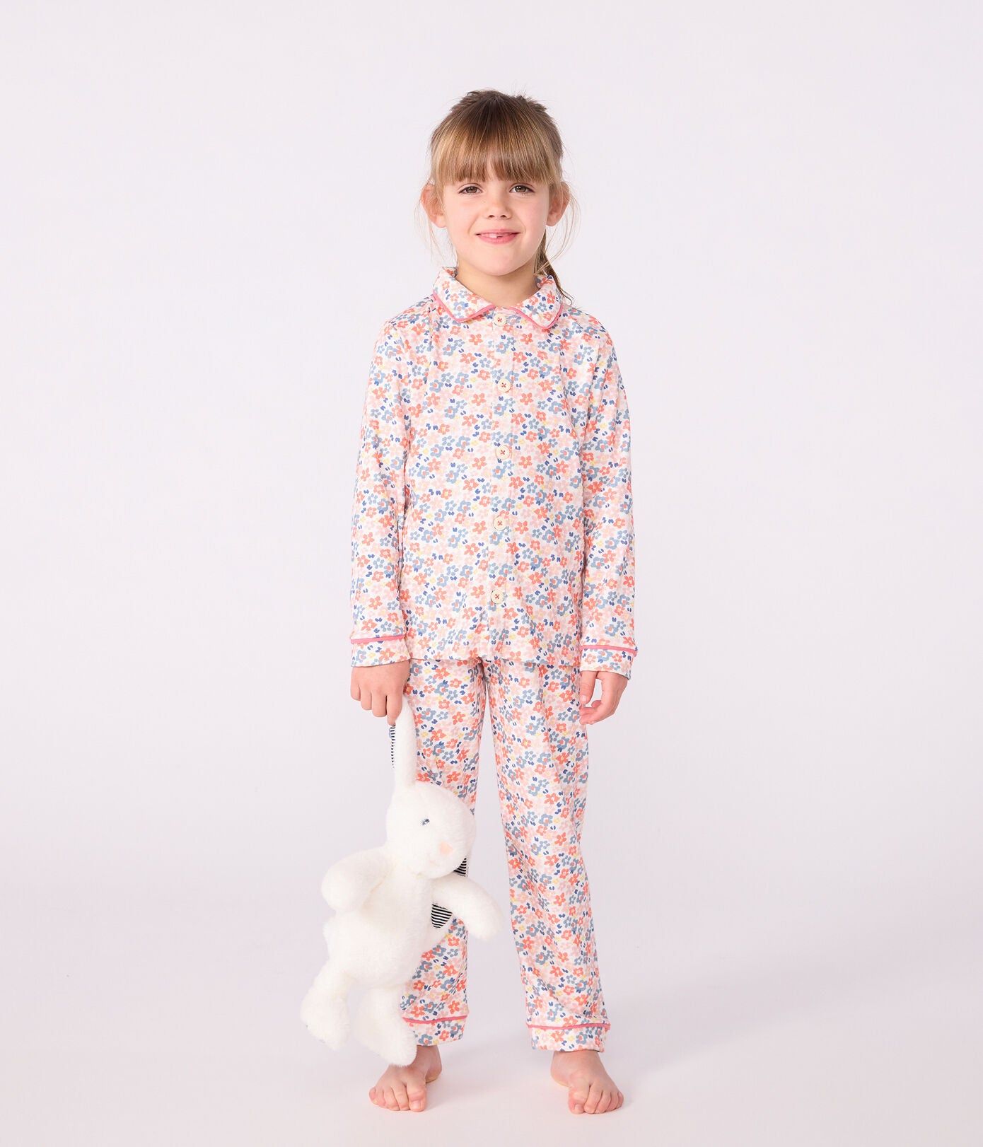 PB-TG028 - Petit Bateau Girls Pyjamas Printed (Pink / Multicolour)