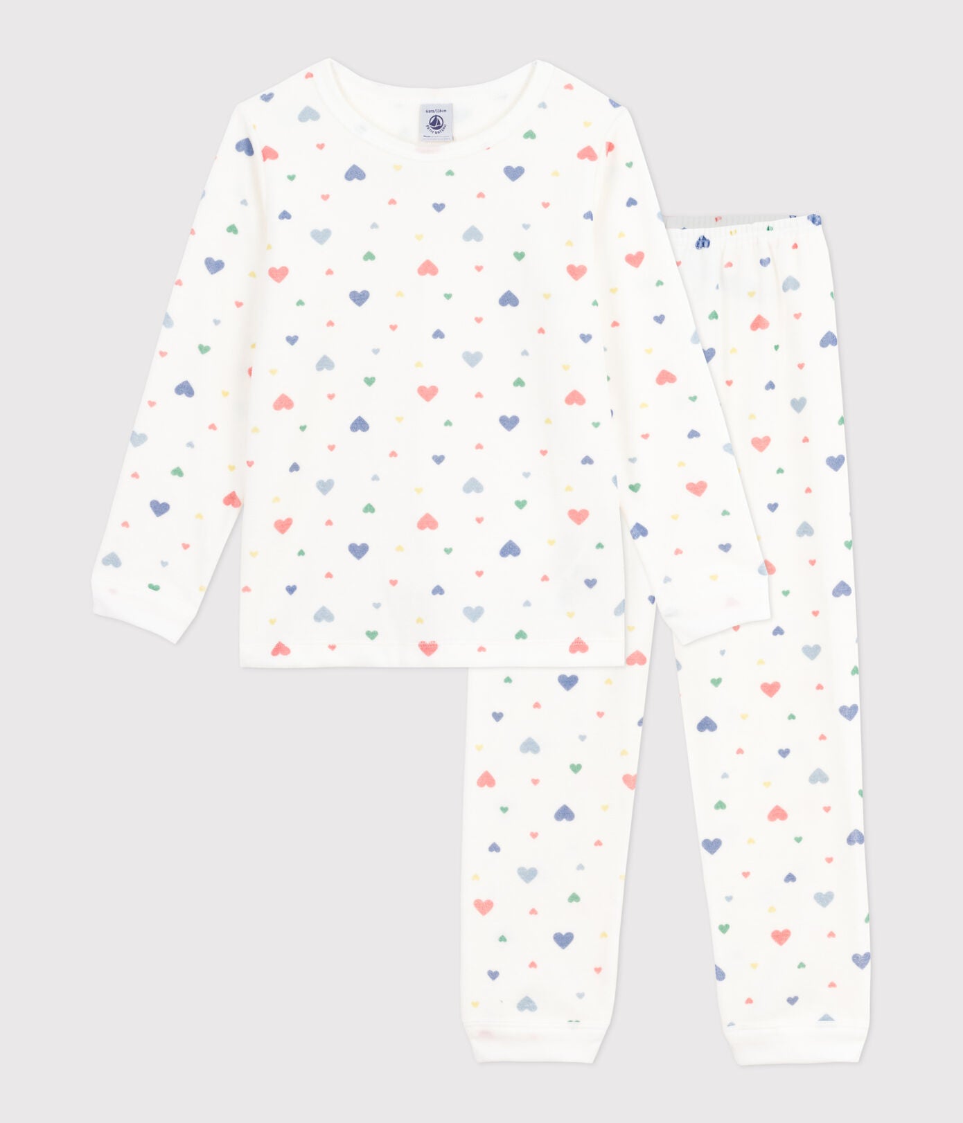PB-TG035 - Petit Bateau Girl's Pyjamas - Marshmallow/Multico