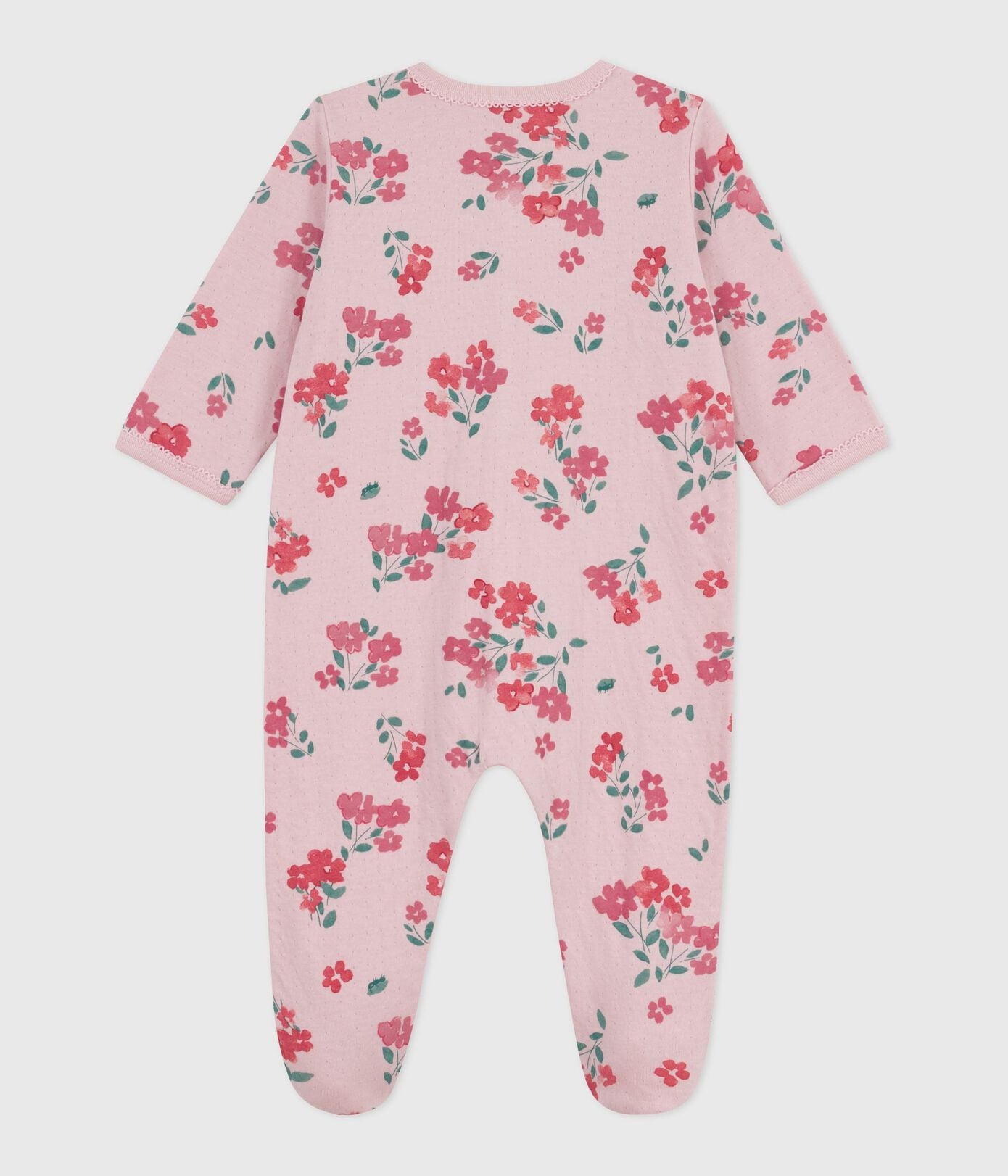 PB-NG037 - Petit Bateau Baby's tubic pajamas with floral print