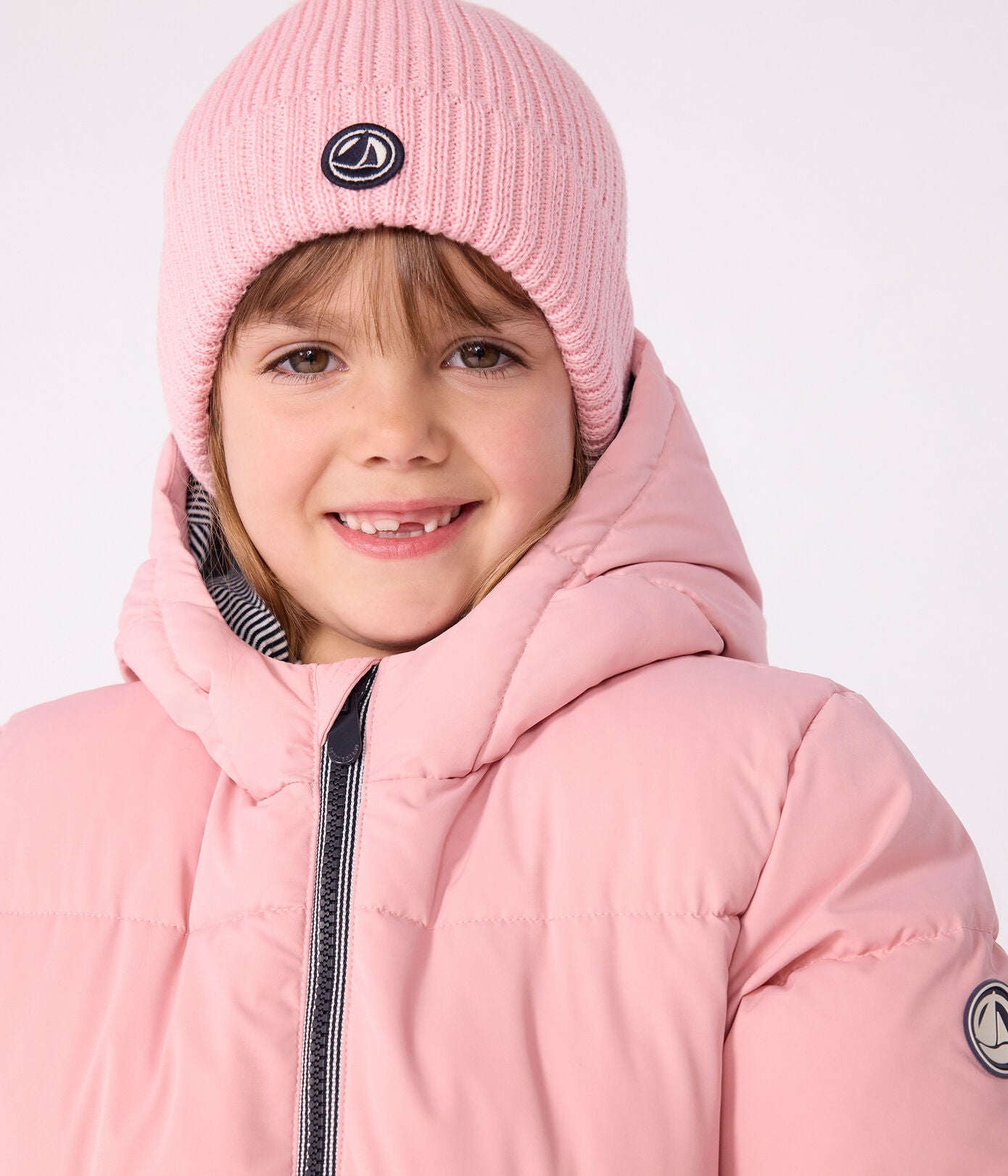 PB-TG033 - Petit Bateau Girls Puffer Jacket - Pink