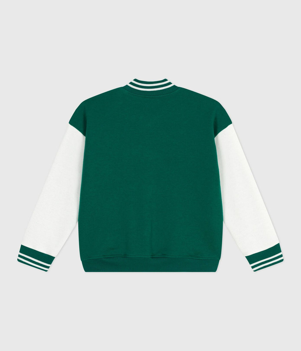 PB-TB027 - Petit Bateau Boys Teddy Jacket - Evergreen/Milk