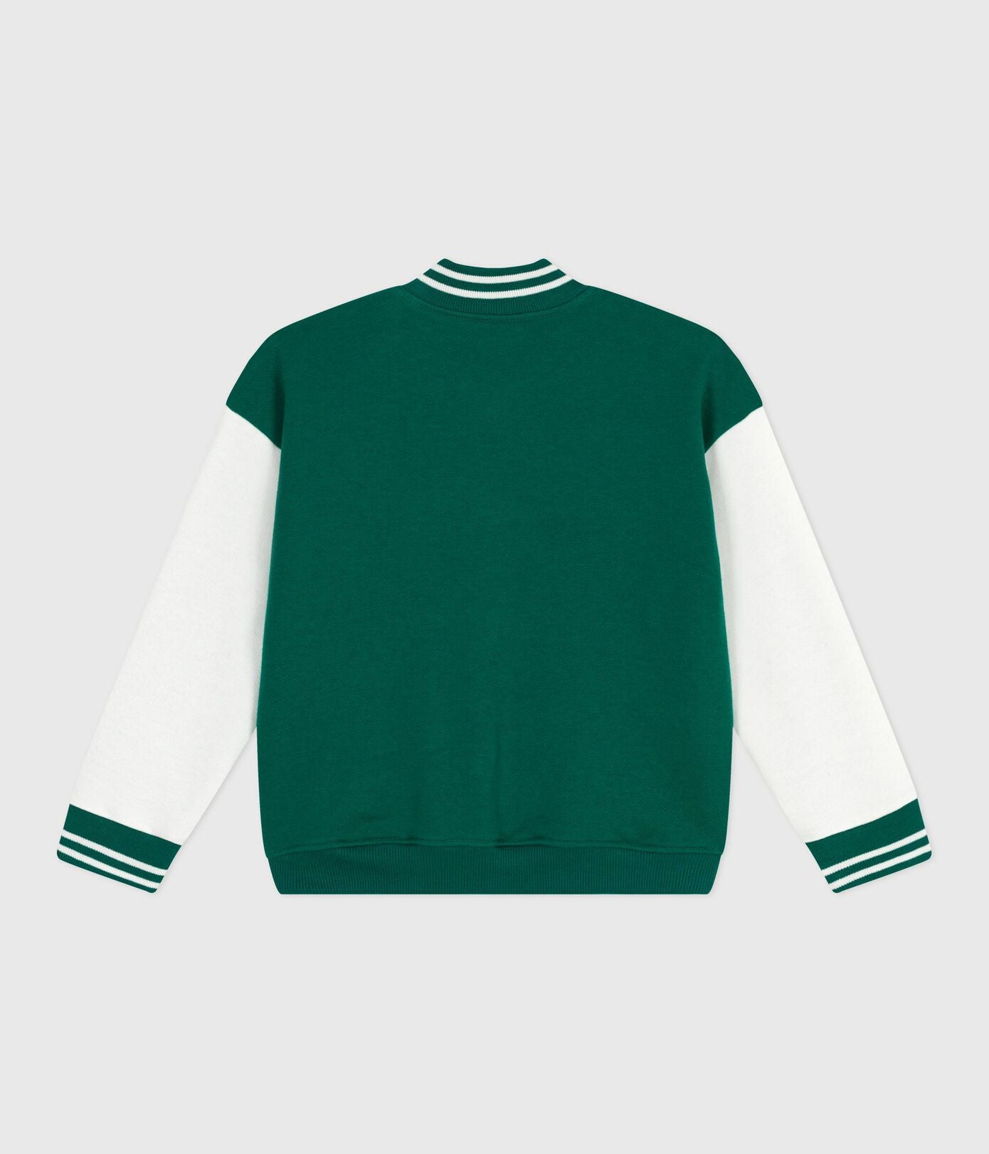 PB-TB027 - Petit Bateau Boys Teddy Jacket - Evergreen/Milk