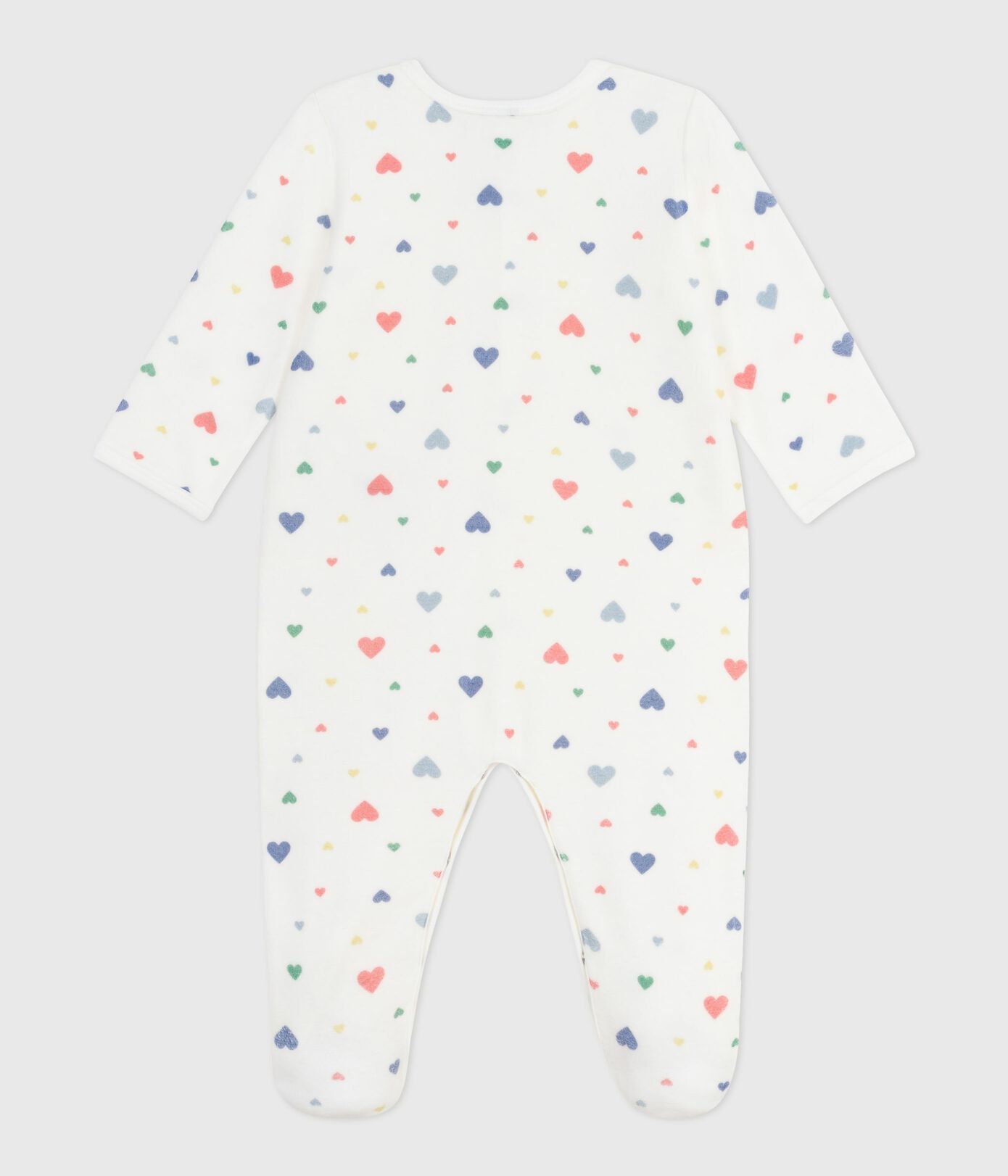 PB-NG043 - Petit Bateau Baby Pyjamas - Marshmallow/Multico