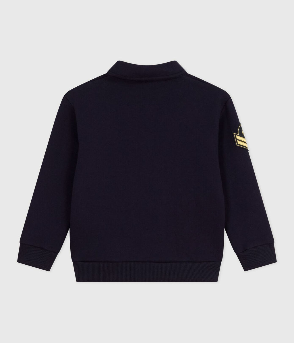 PB-TB047 - Petit Bateau Boys polo-style cotton sweatshirt