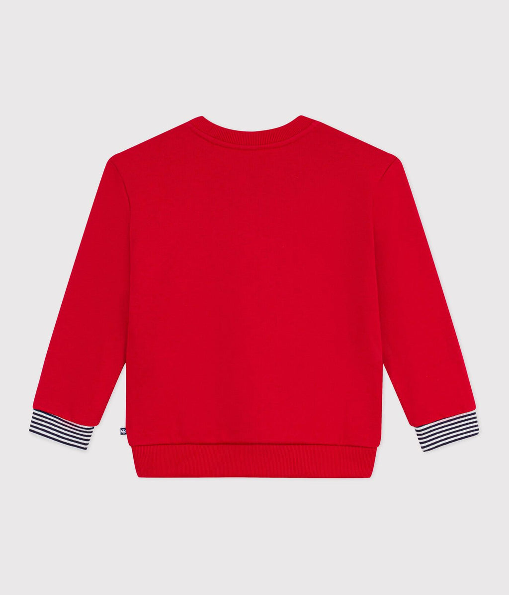 PB-TB046 - Petit Bateau Children's printed cotton sweatshirt (Red)