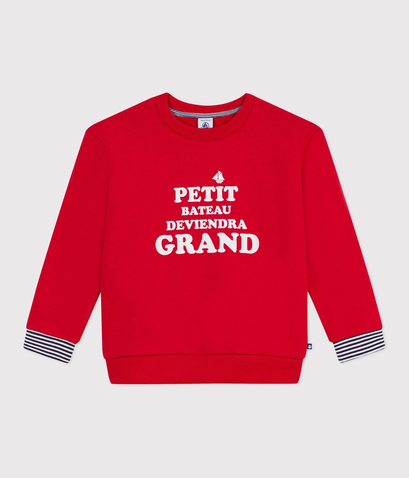 PB-TB046 - Petit Bateau Children's printed cotton sweatshirt (Red)