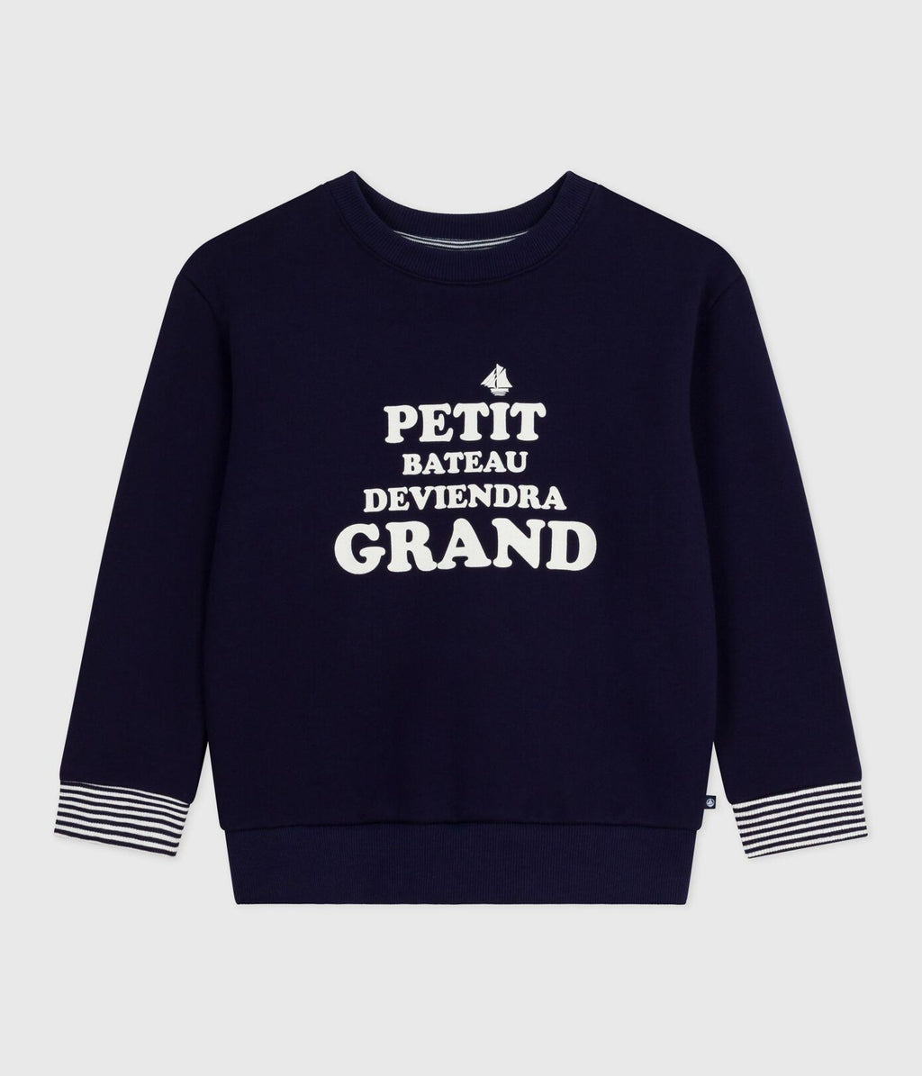 PB-TB045 - Petit Bateau Boys printed cotton sweatshirt