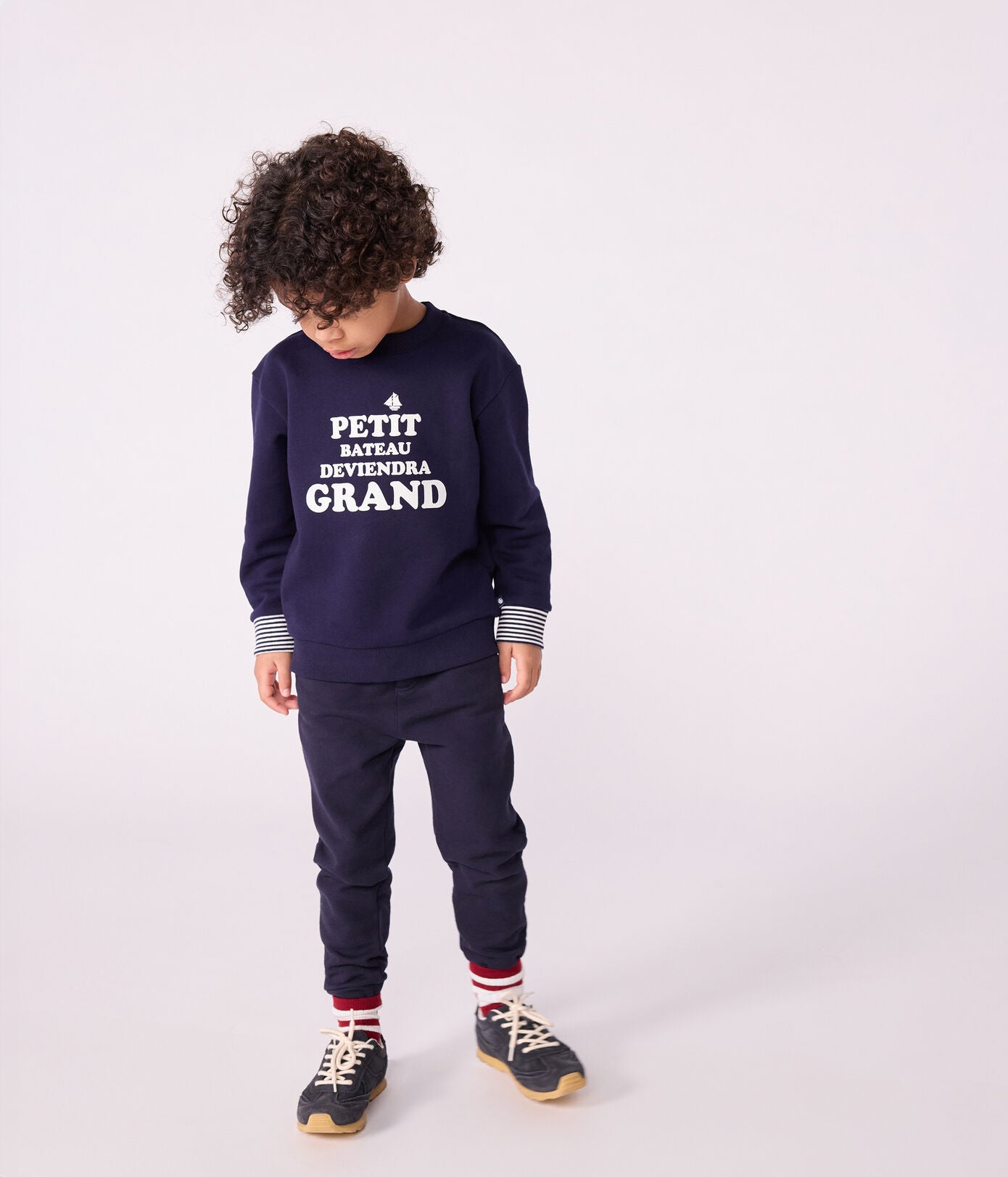 PB-TB045 - Petit Bateau Boys printed cotton sweatshirt