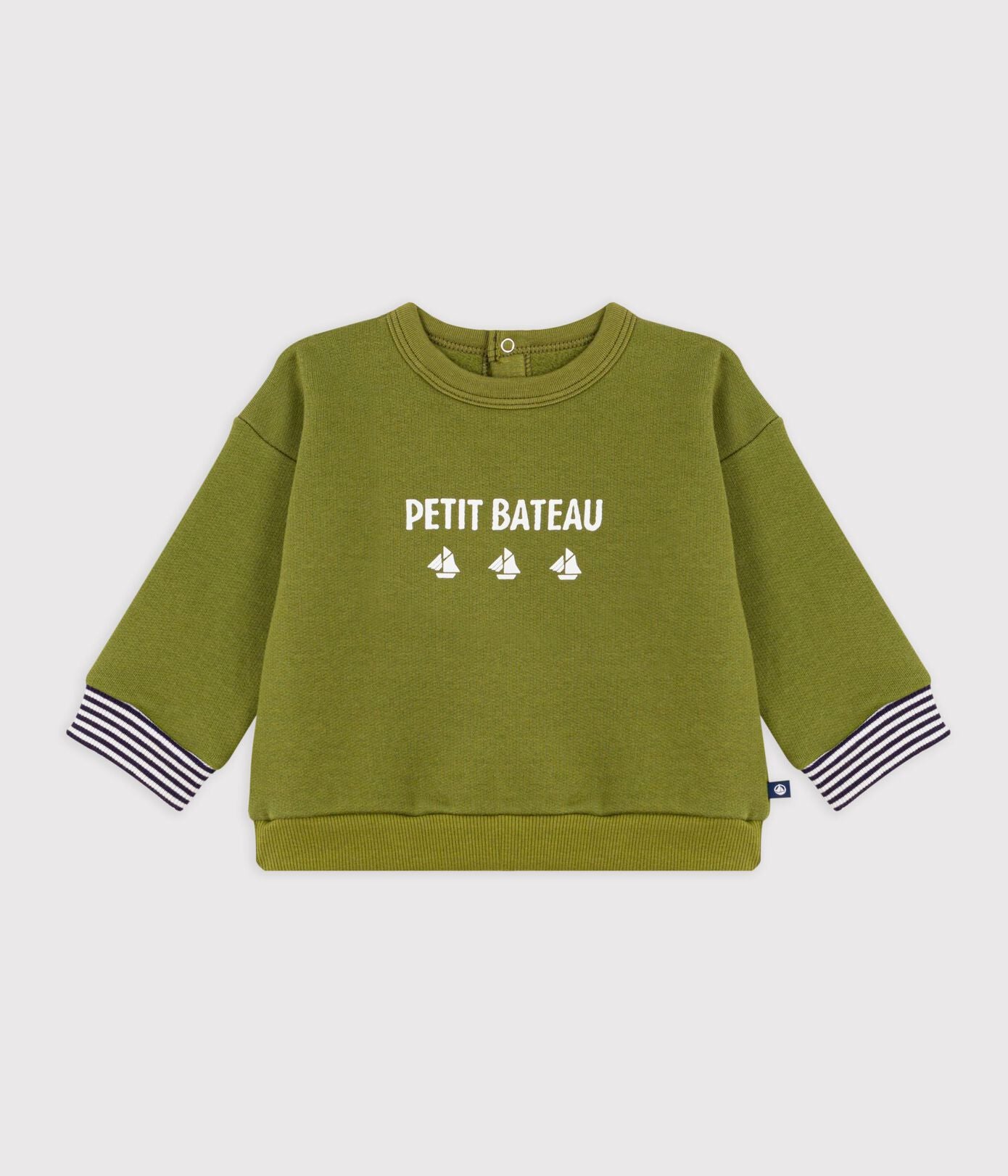 PB-NB042 - Petit Bateau Baby Sweatshirt with vintage motif (Cedar)