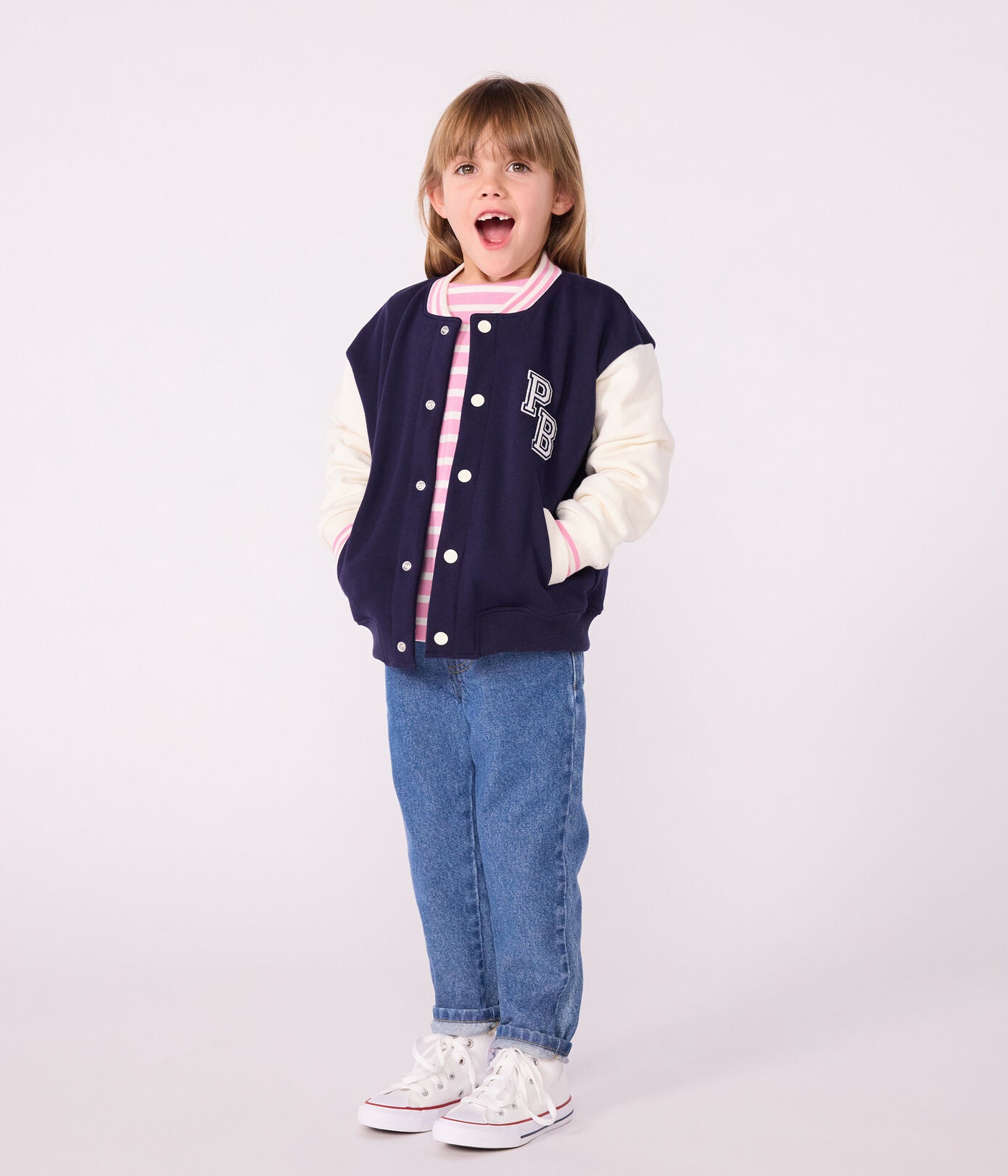 PB-TG032 - Petit Bateau Girls Teddy Jacket