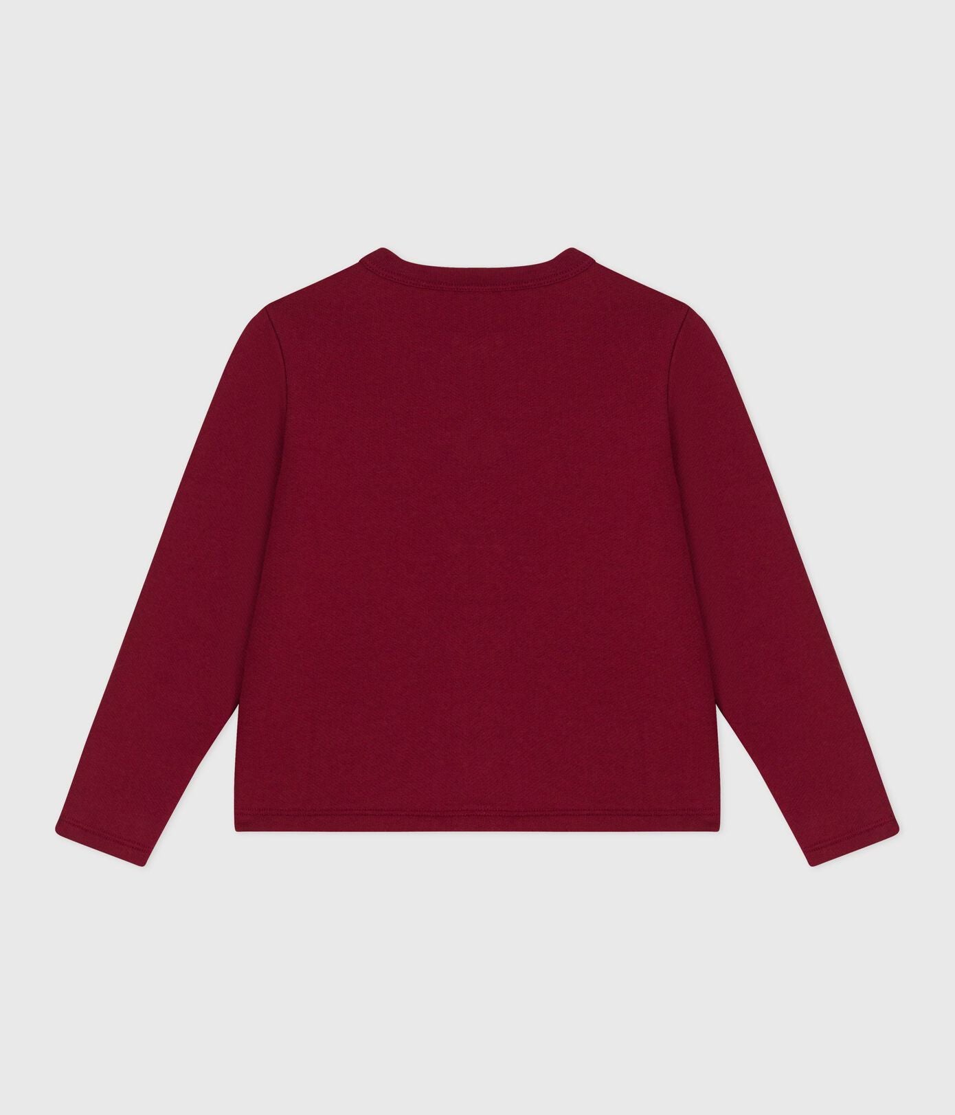 PB-TG019 - Petit Bateau Girls' Cotton Fleece Cardigan (Red)