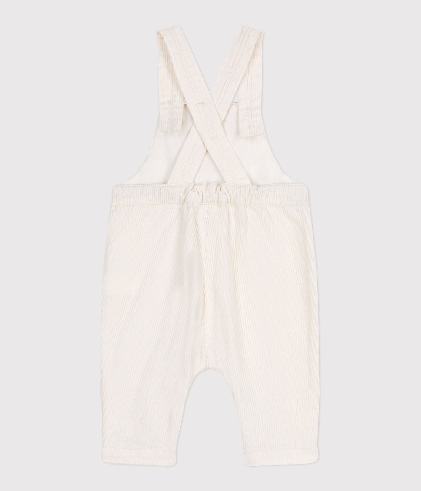 PB-NB035 - Petit Bateau Baby Dungarees - Milk