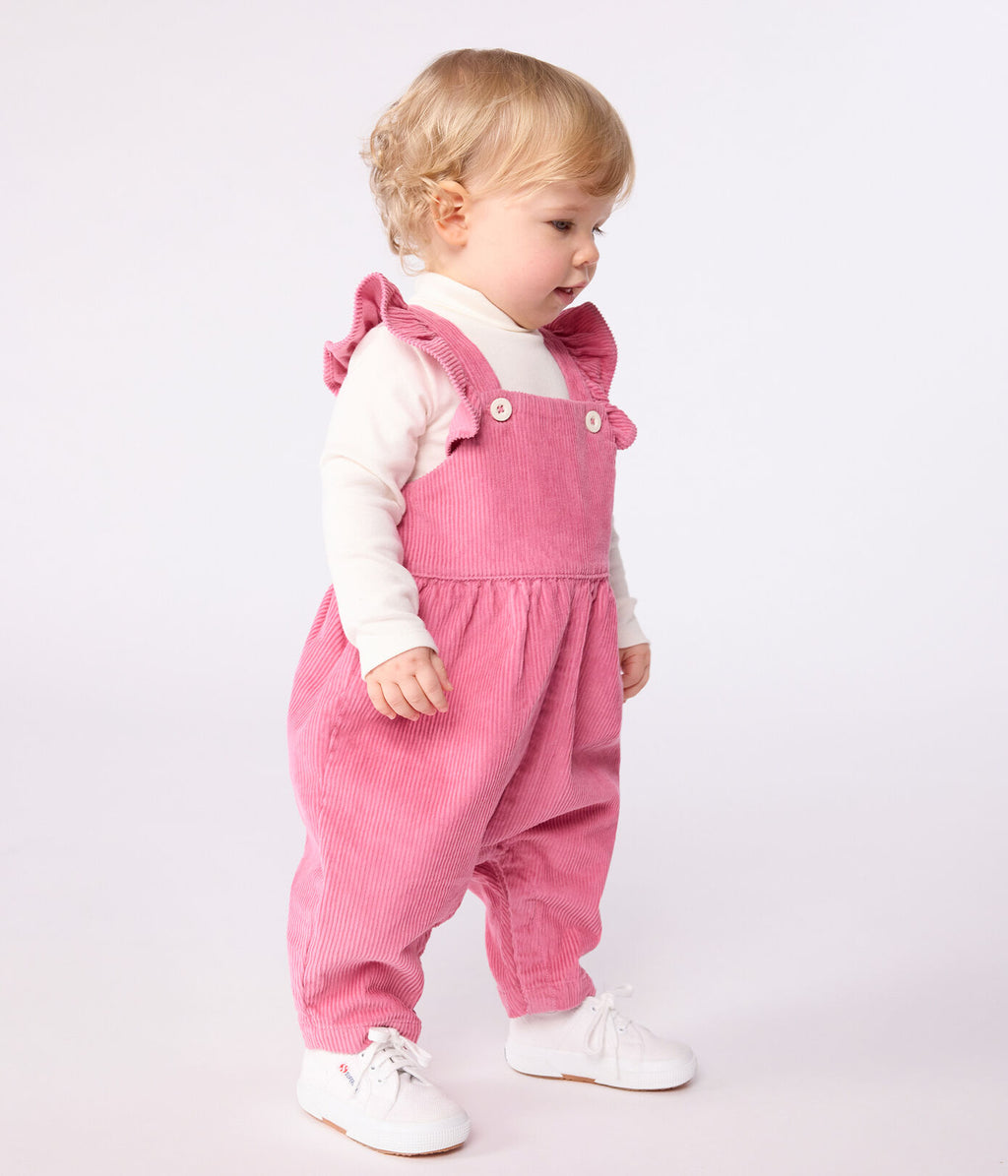 PB-NG038 - Petit Bateau Baby Dungarees - Boudoir