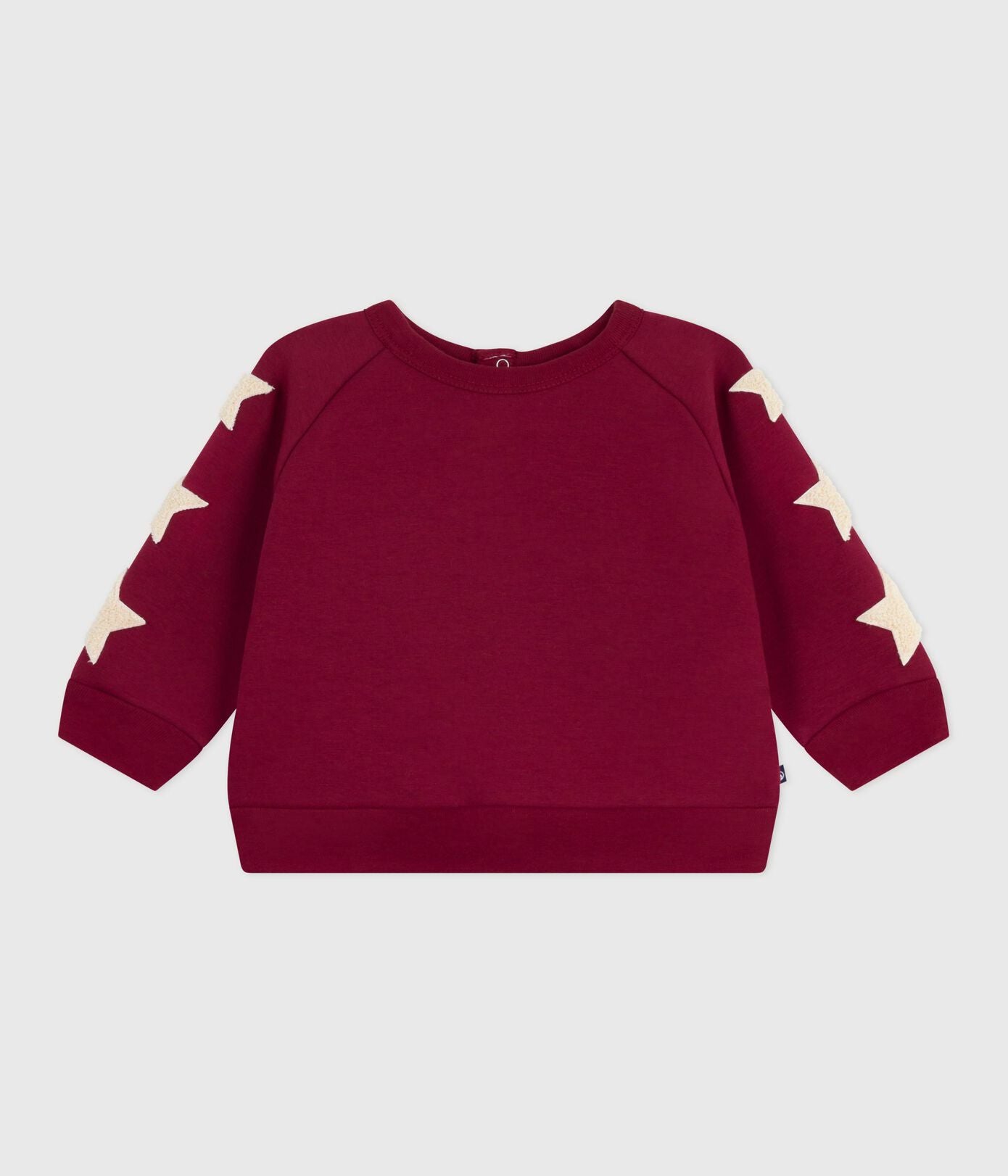 PB-NB038 - Petit Bateau Baby Sweatshirt with star print (Amarante)