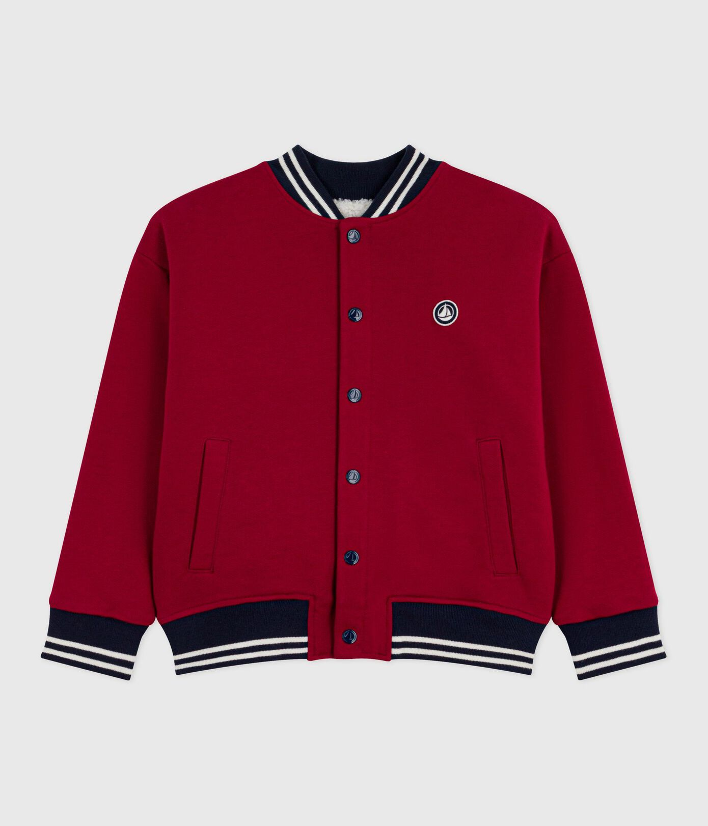 PB-TB028 - Petit Bateau Boys Teddy Jacket - Amarante