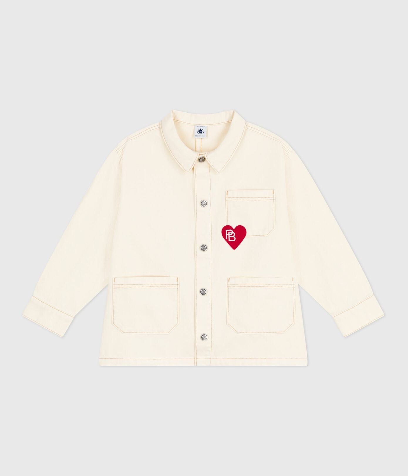 PB-TG031 - Petit Bateau Girls Denim Jacket - Milk