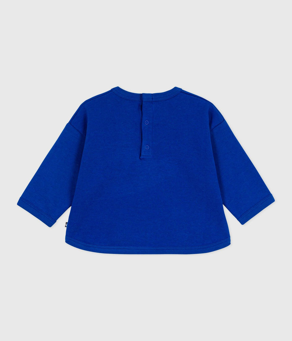 PB-NB040 - Petit Bateau Baby Sweatshirt with whale print (Olympic)