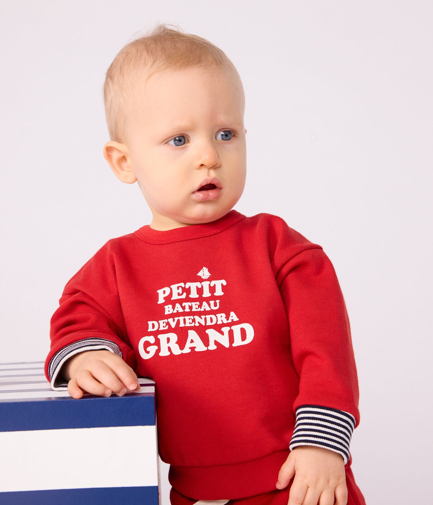 PB-NB044 - Petit Bateau Baby Sweatshirt with patterned