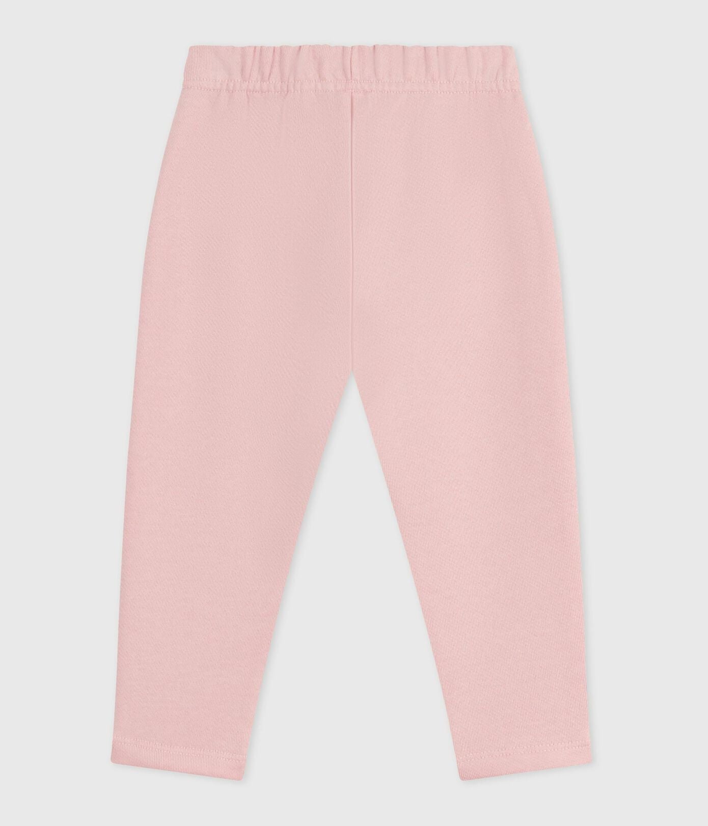 PB-NG011 - Petit Bateau Solid cotton baby trousers (Powder Pink)