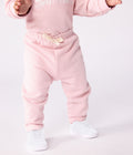 PB-NG011 - Petit Bateau Solid cotton baby trousers (Powder Pink)
