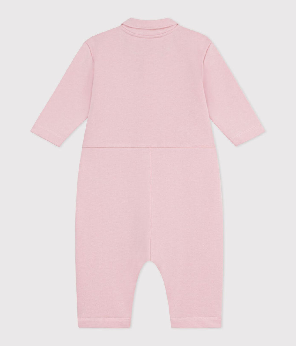 PB-NG015 - Petit Bateau Long cotton jumpsuit in mechanic style for baby girl