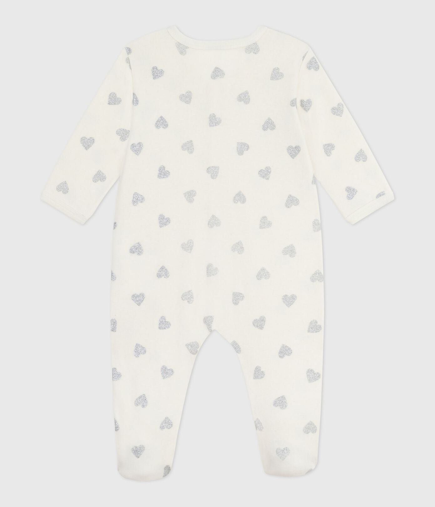 PB-NG040 - Petit Bateau Baby Pyjamas - Milk/Argent