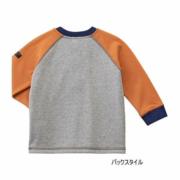 Double B - Henley Neck Long Sleeve T-Shirt for Boys Made in Japan Baby Kids Junior - 100cm