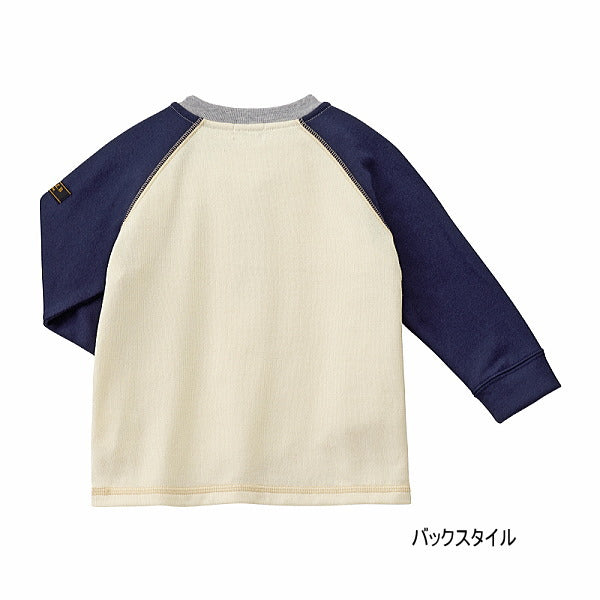 Double B - Henley Neck Long Sleeve T-Shirt for Boys Made in Japan Baby Kids Junior - 100cm