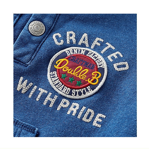 Double B - More than off! Patch & Embroidery Sweatshirt, Made in Japan, Kids Boys, - 110-120cm