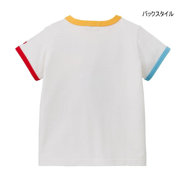 Hot Biscuit - Short-Sleeved T-Shirt GOOD SMILES Beans-kun & Cabbit-chan Boys Girls Kids Baby - 80-120cm