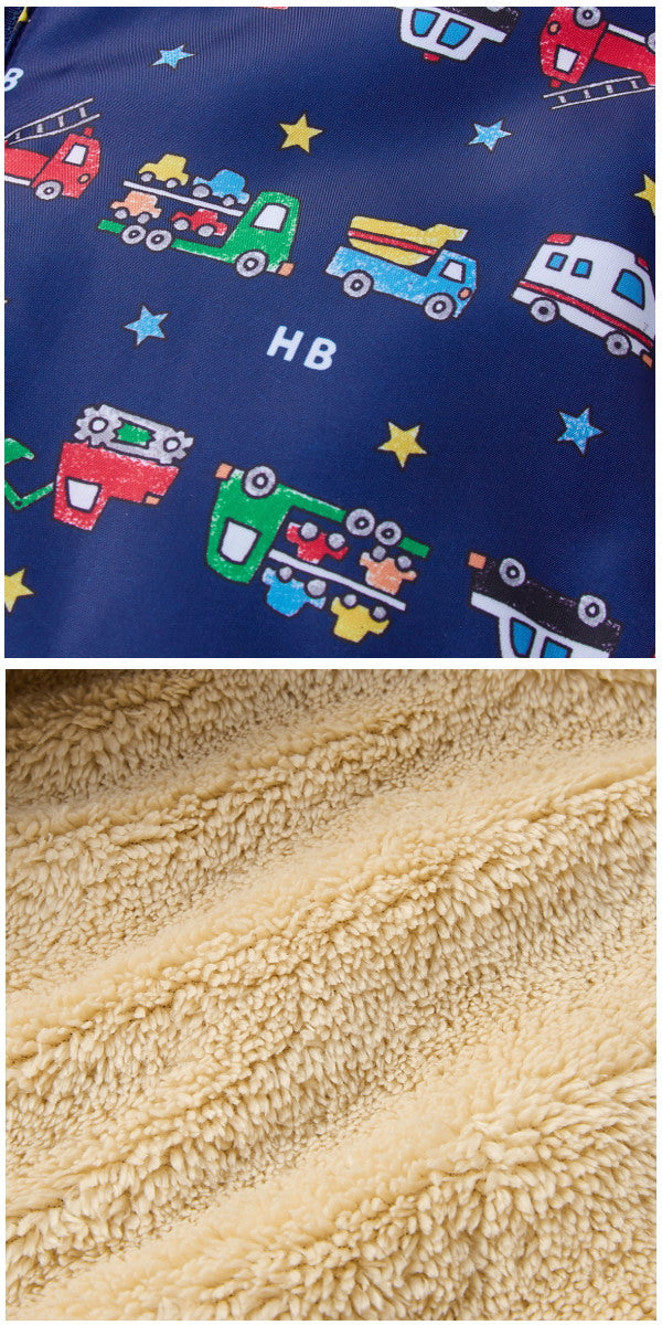 Hot Biscuit - Fleece-lined Jumpsuit Boys Girls Baby - S(70~80cm