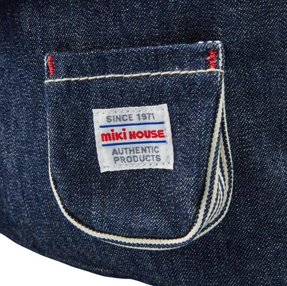 MIKI HOUSE Bear Denim Made in Japan Backpack no-2832