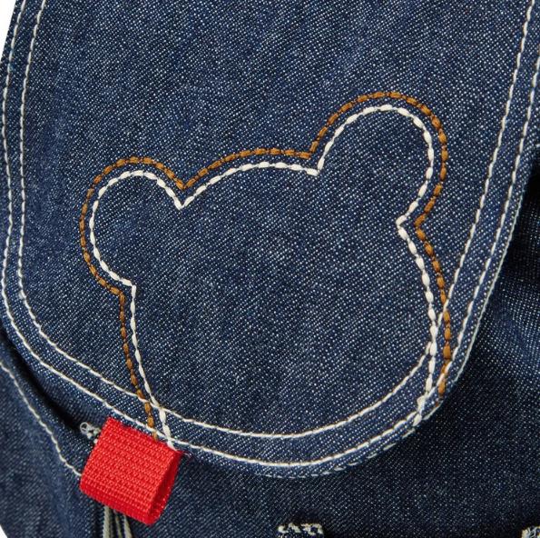 MIKI HOUSE Bear Denim Made in Japan Backpack no-2832