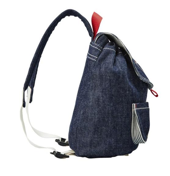 MIKI HOUSE Bear Denim Made in Japan Backpack no-2832