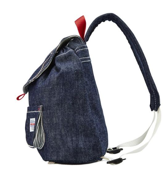 MIKI HOUSE Bear Denim Made in Japan Backpack no-2832