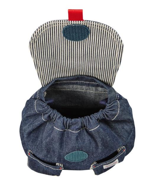 MIKI HOUSE Bear Denim Made in Japan Backpack no-2832