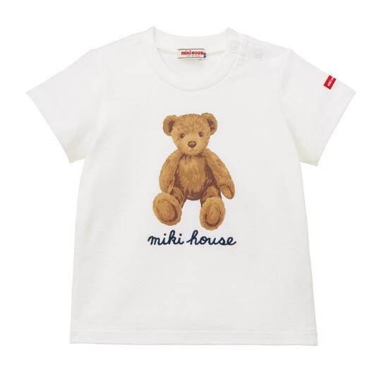MIKI HOUSE Bear Made in Japan Short-Sleeve T-shirt no-3013