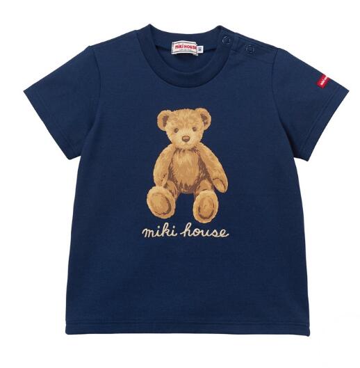 MIKI HOUSE Bear Made in Japan Short-Sleeve T-shirt no-3013