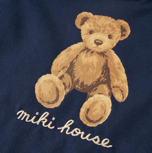 MIKI HOUSE Bear Made in Japan Short-Sleeve T-shirt no-3013