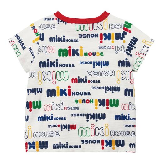 MIKI HOUSE Logo Made in Japan Short-Sleeve T-shirt no-3018a