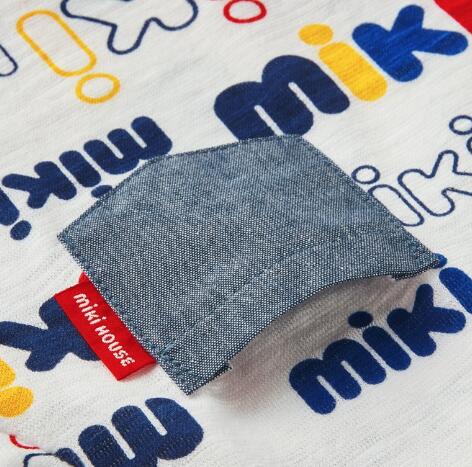 MIKI HOUSE Logo Made in Japan Short-Sleeve T-shirt no-3018